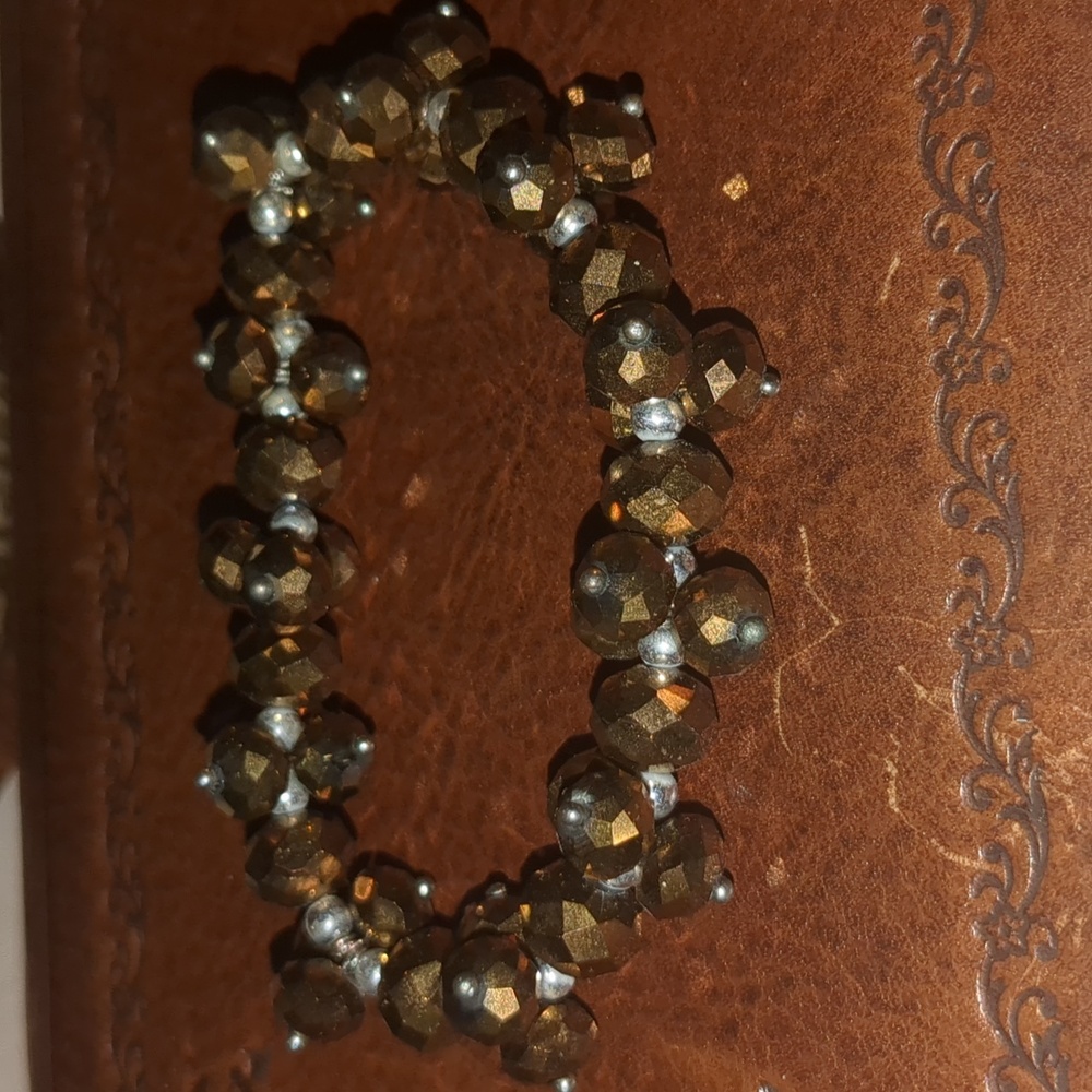 Stretchy Copper/Silver Bracelet